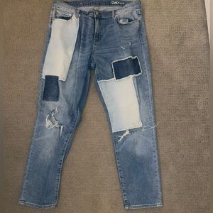 Gap patchwork denim jeans.